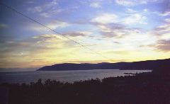バイカル湖の夕暮れ