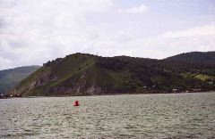 バイカル湖上からの眺め
